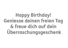 Freier Geburtstag