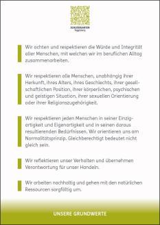 Unsere Grundwerte